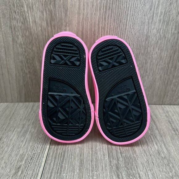 Converse Chuck Taylor All Star High Top Sneaker Infant Girls 3 Lace Up Mesh Pink - Picture 10 of 11